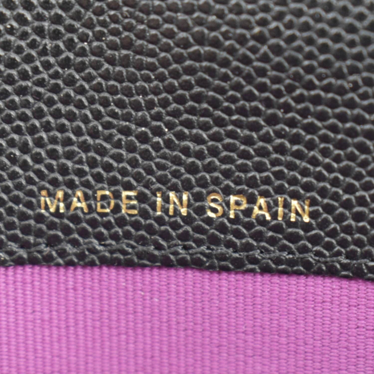 CHANEL Long Flap Quilted Caviar Wallet Black