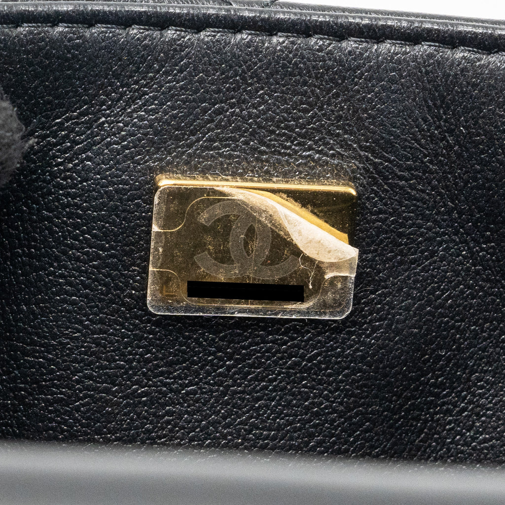 Chanel Mini Square Flap Bag Lambskin Black  (Microchip)