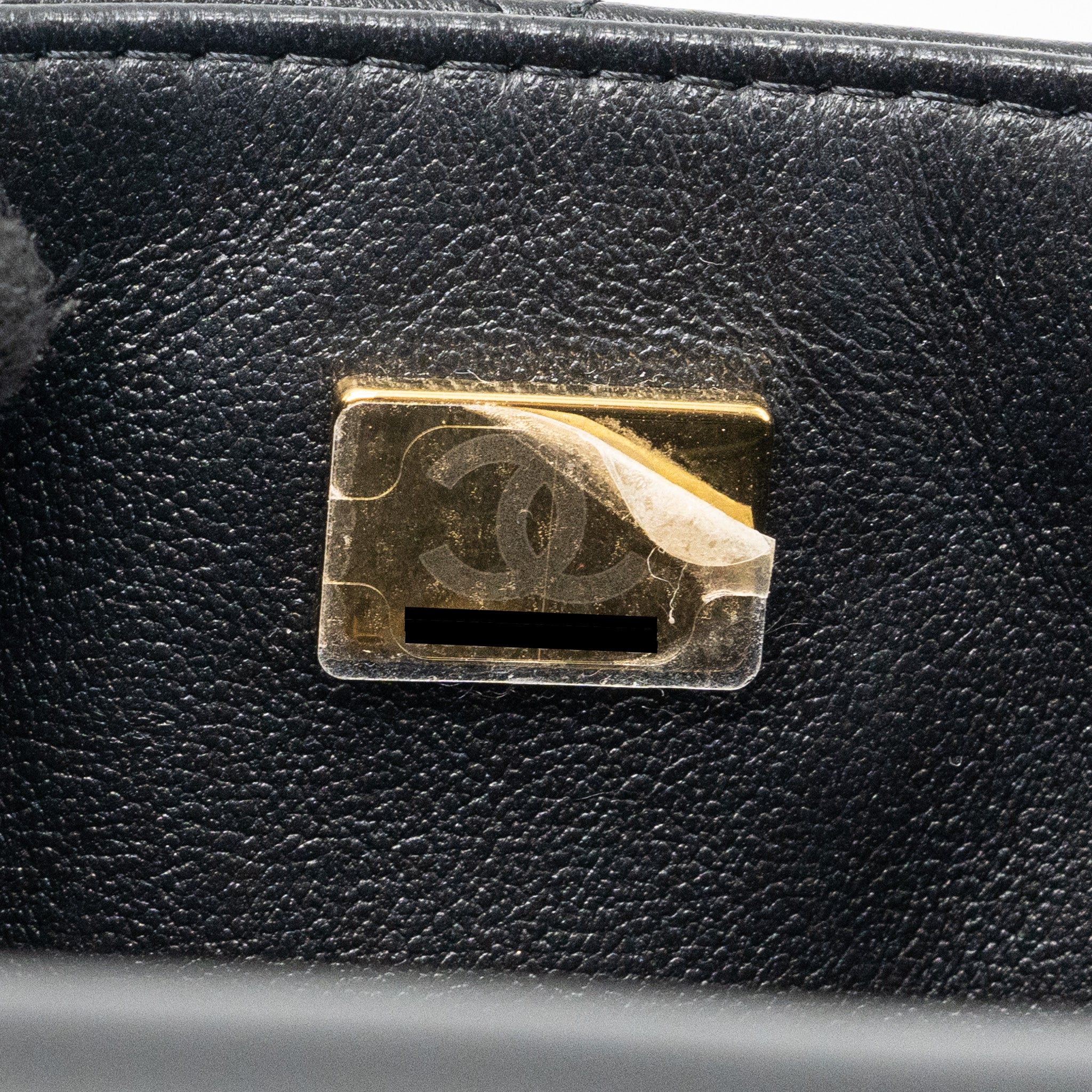 Chanel Mini Square Flap Bag Lambskin Black  (Microchip)