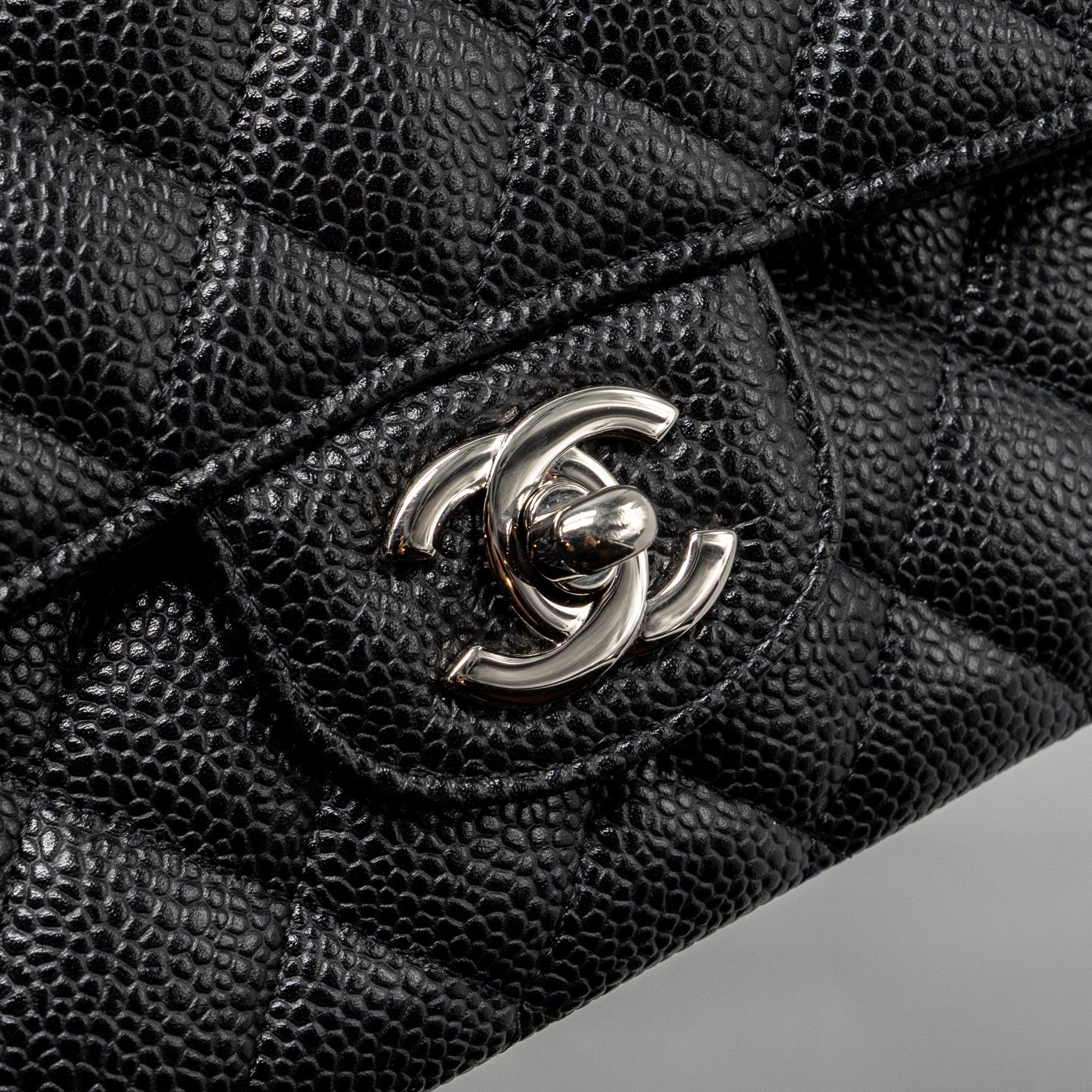 Chanel Medium Classic Double Flap Bag Caviar Black