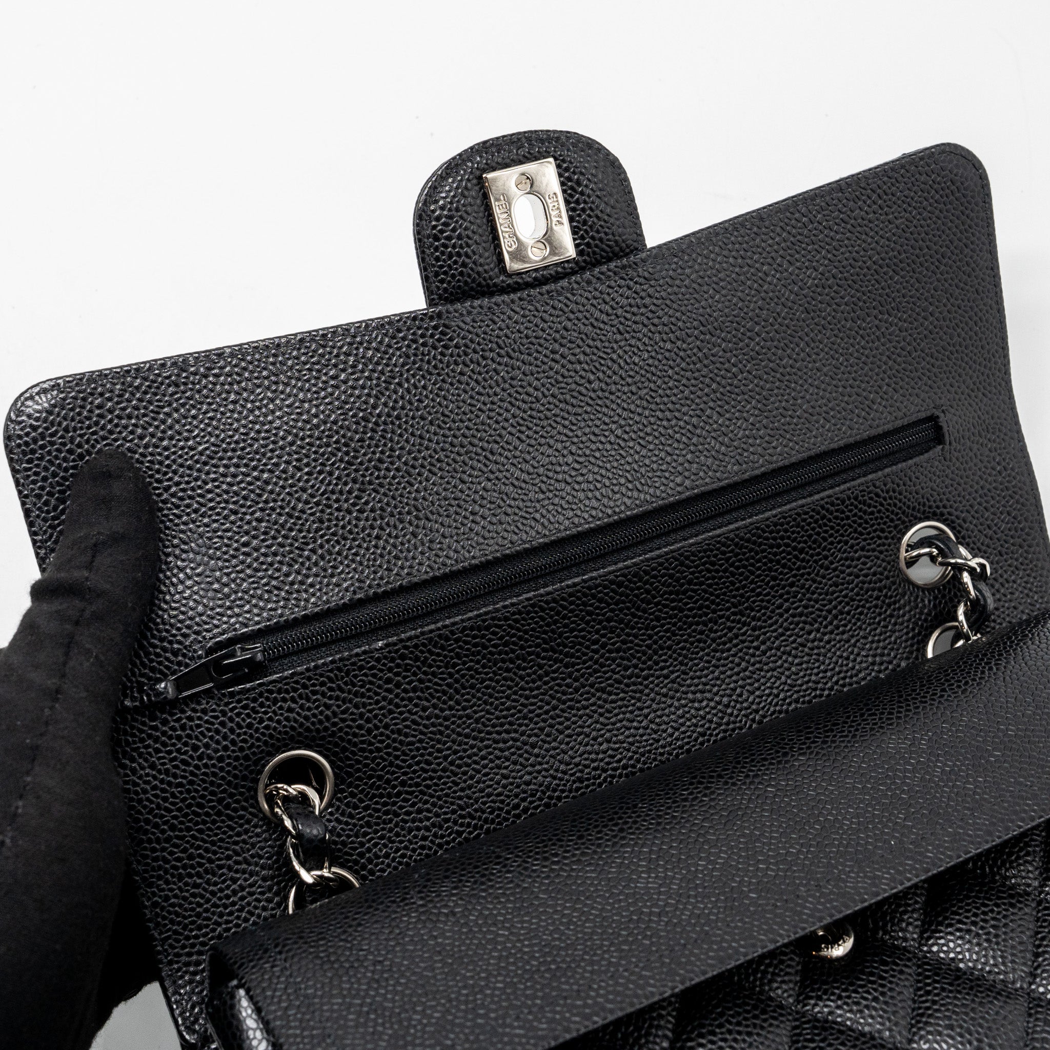 Chanel Medium Classic Double Flap Bag Caviar Black