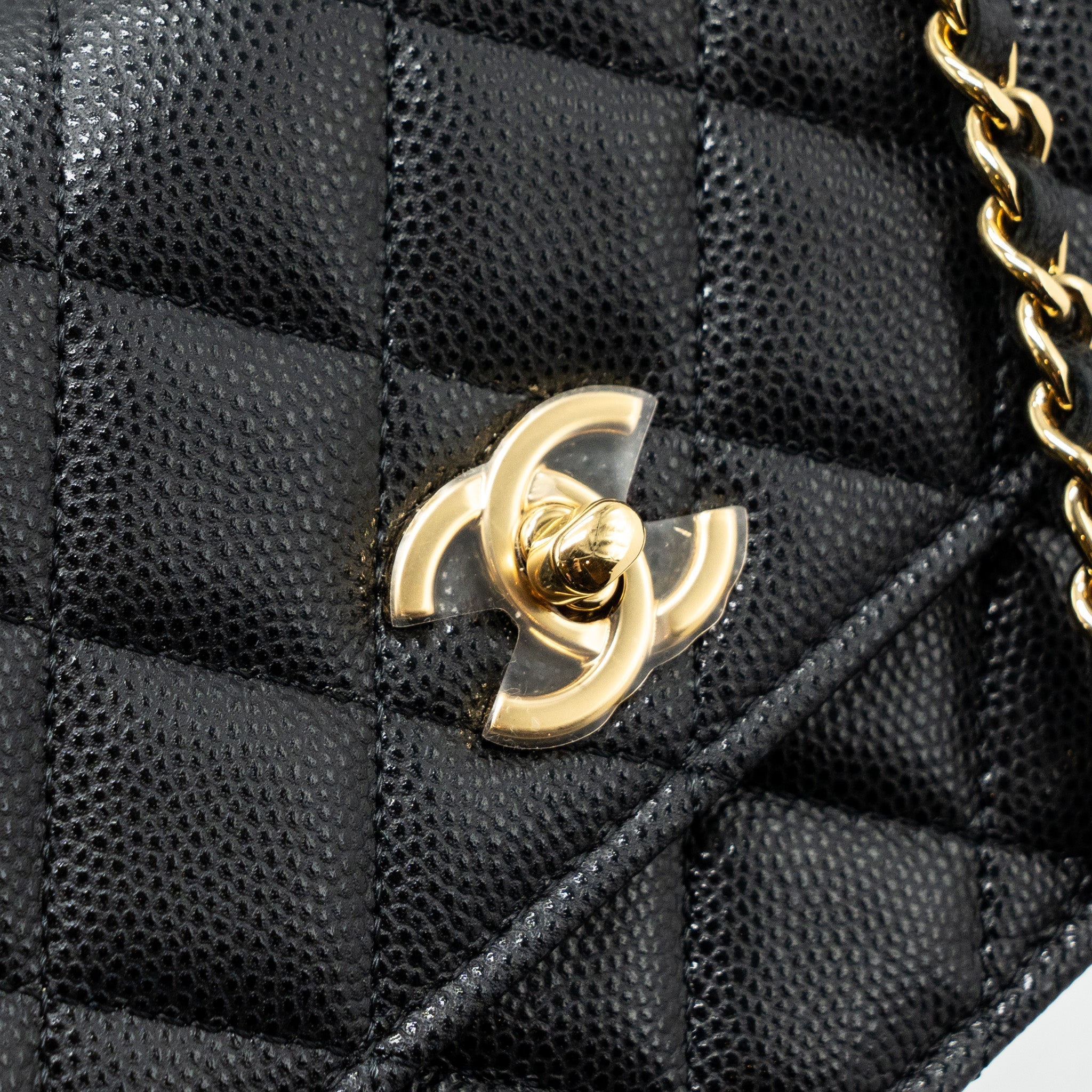 Chanel 23s Wallet On Chain with bag Charm Caviar Black (Microchip)