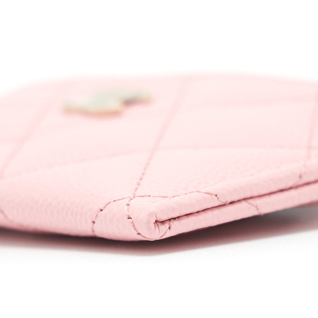 Chanel Classic Card Holder Caviar Pink L