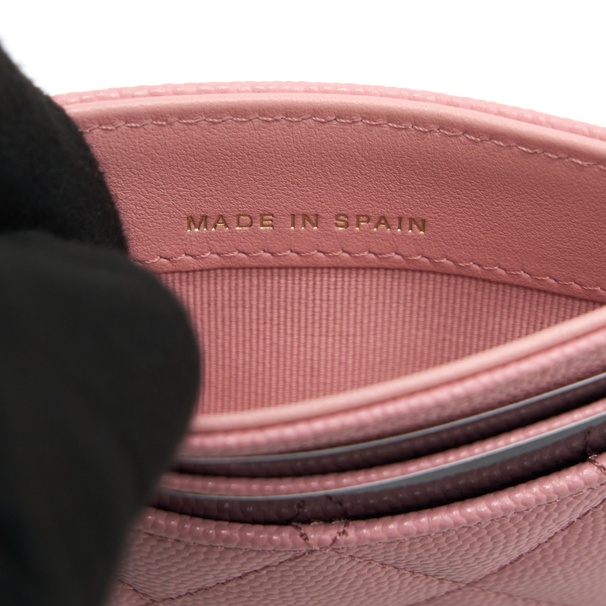 Chanel Classic Card Holder Caviar Pink L