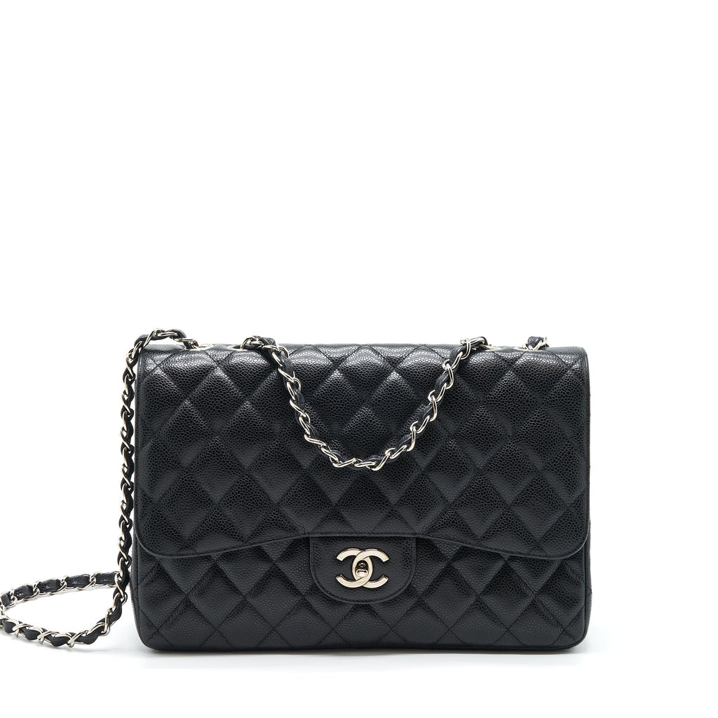 Chanel Jumbo Single Flap Bag Caviar Black