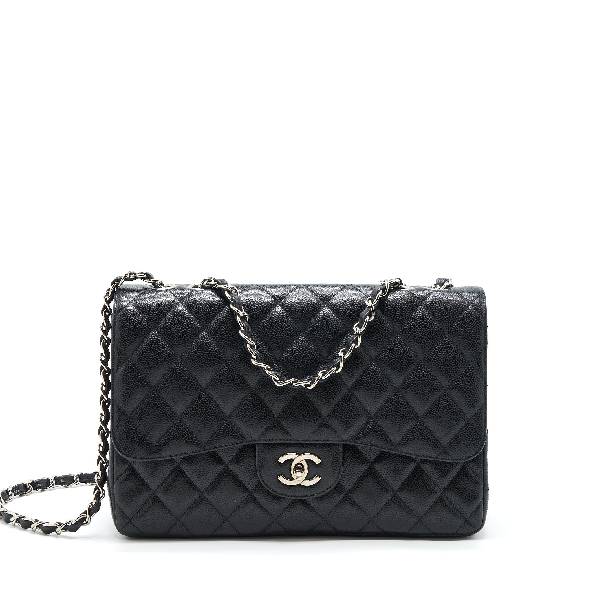 Chanel Jumbo Single Flap Bag Caviar Black