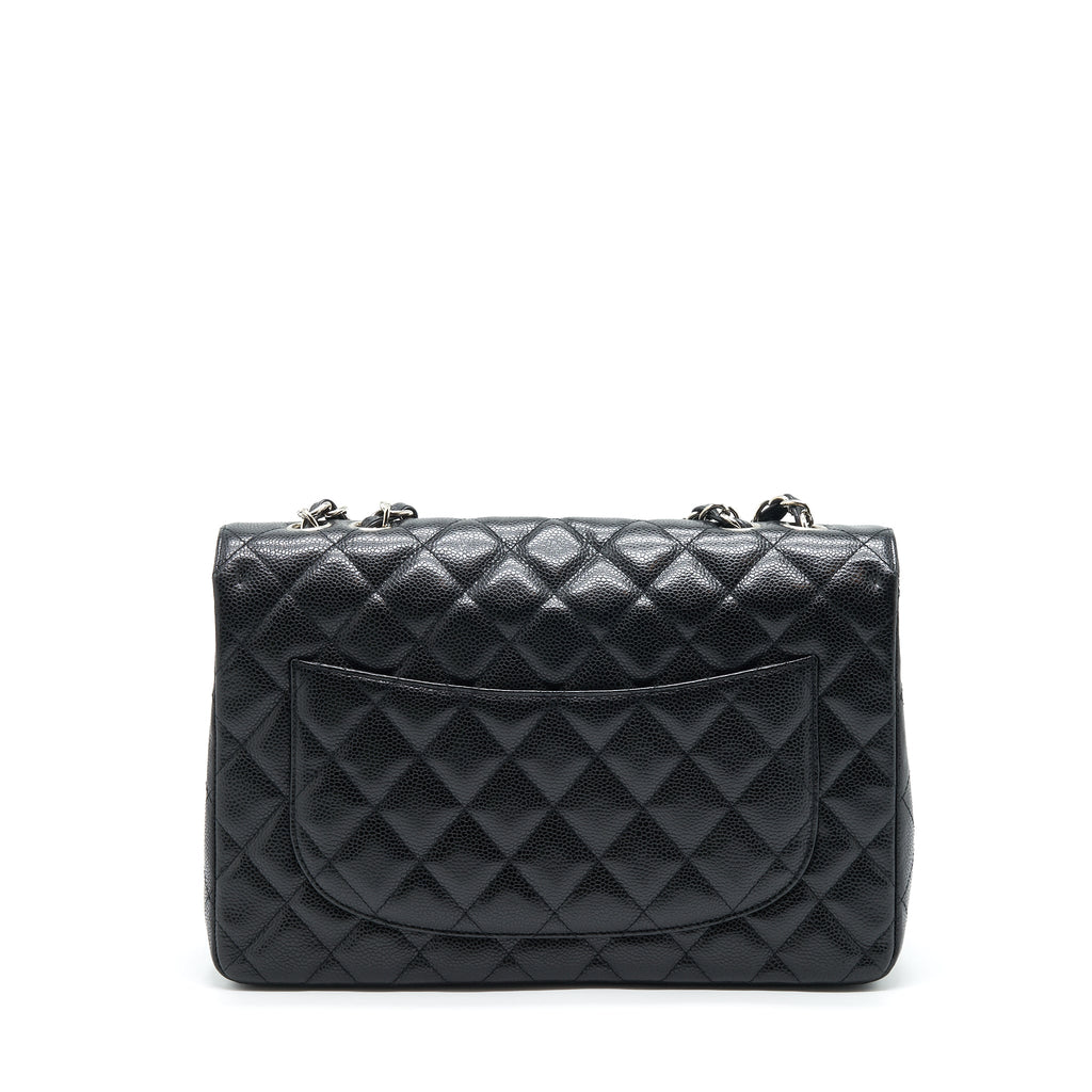 Chanel Jumbo Single Flap Bag Caviar Black