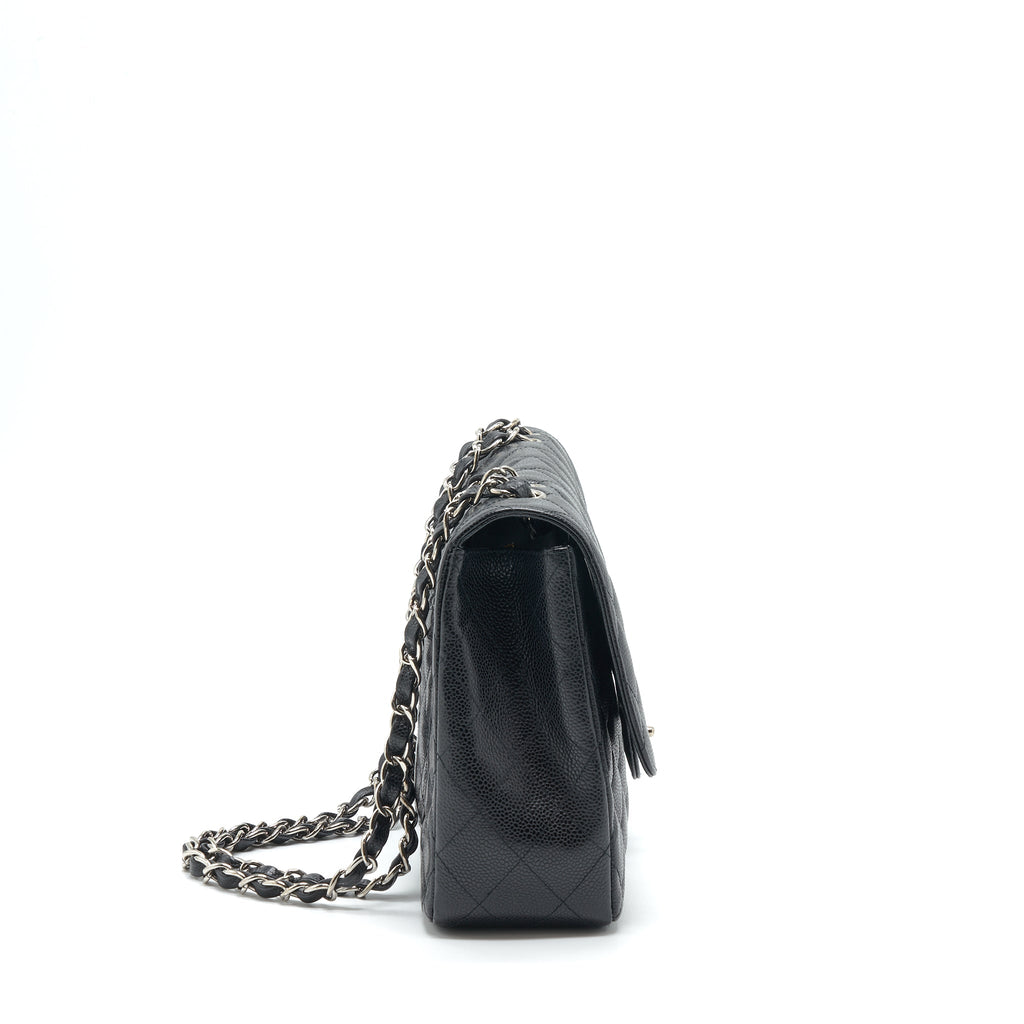 Chanel Jumbo Single Flap Bag Caviar Black