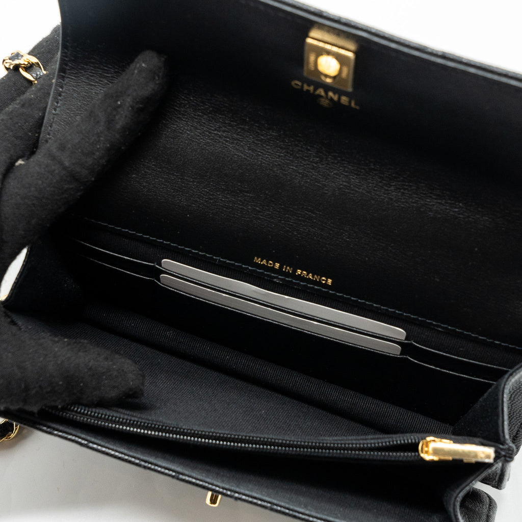 Chanel 23s Wallet On Chain with bag Charm Caviar Black (Microchip)