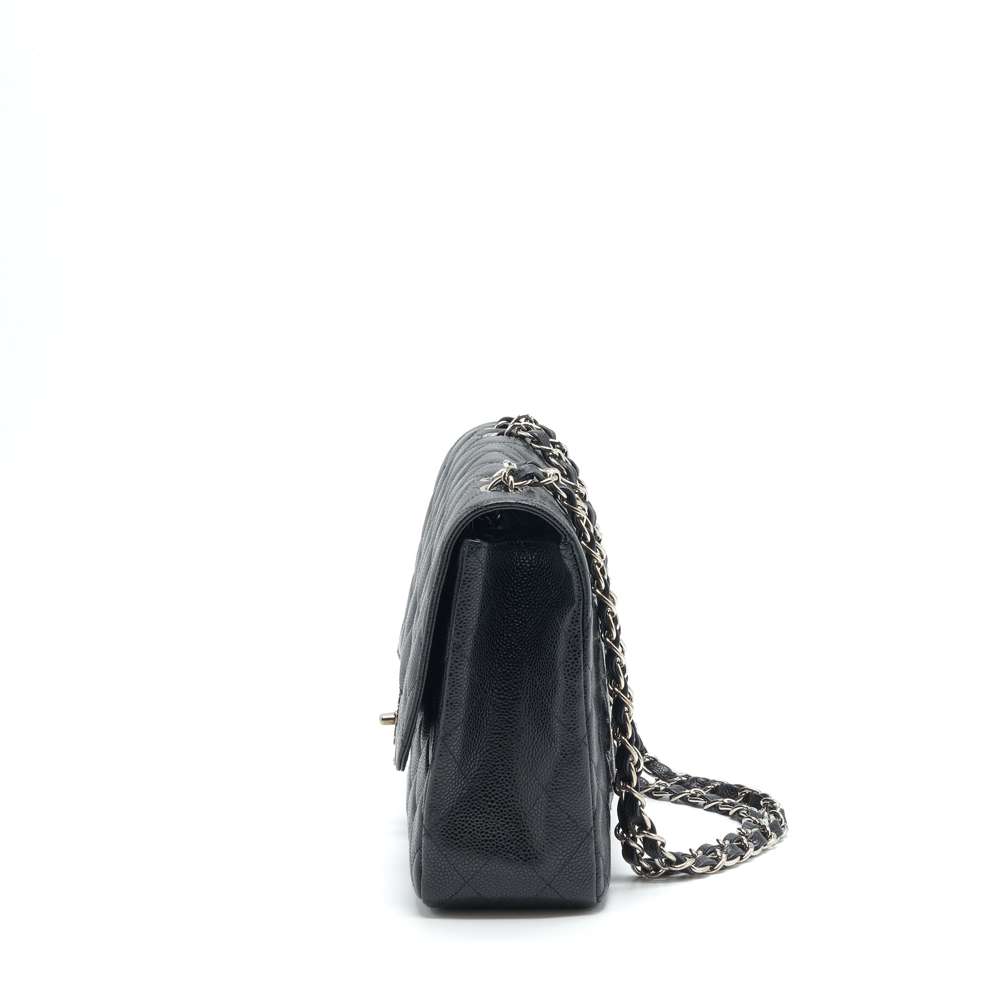 Chanel Jumbo Single Flap Bag Caviar Black