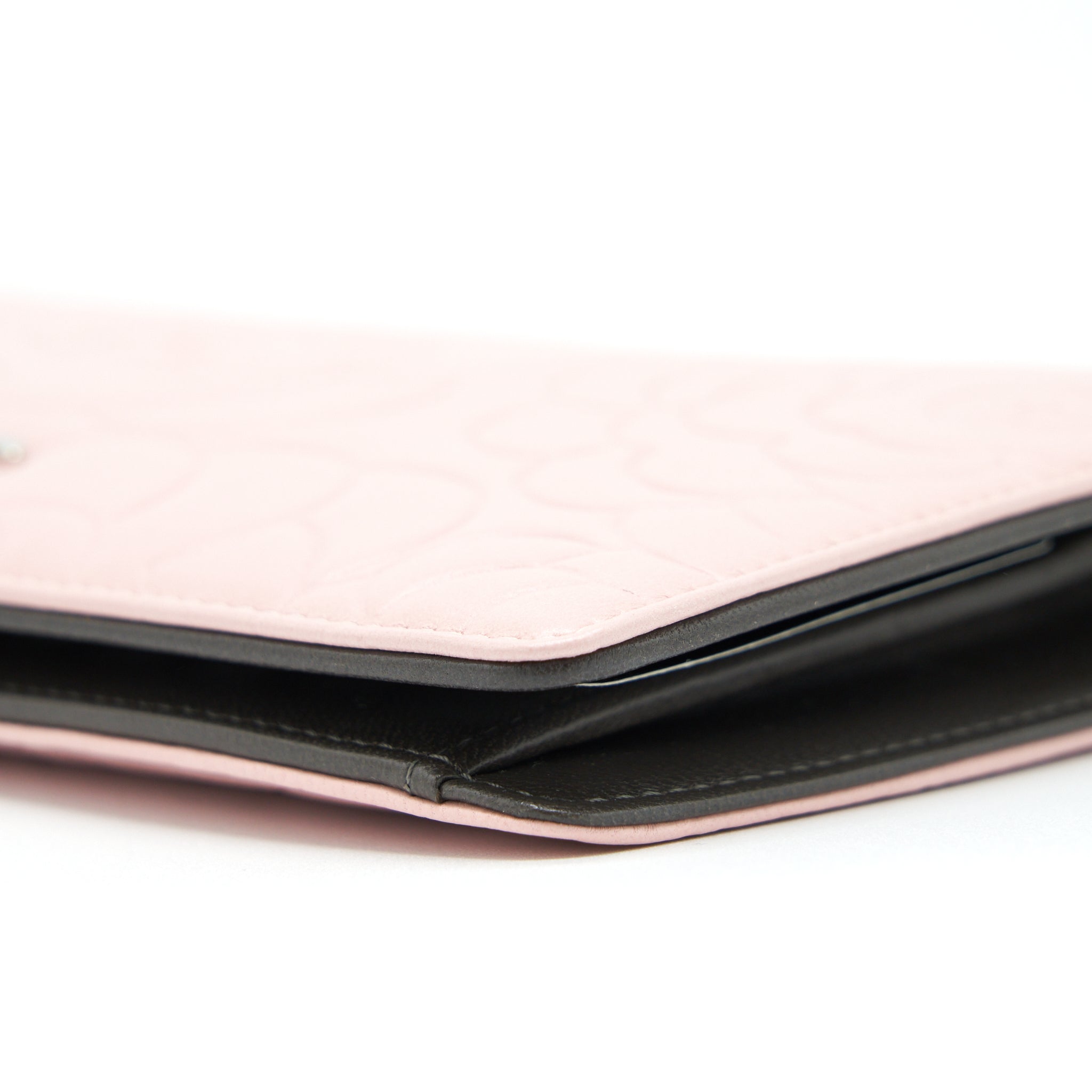 Chanel Camellia Long Wallet Lambskin Light Pink/Dark Brown