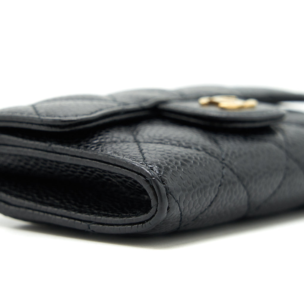 Chanel Classic flap card holder Caviar black