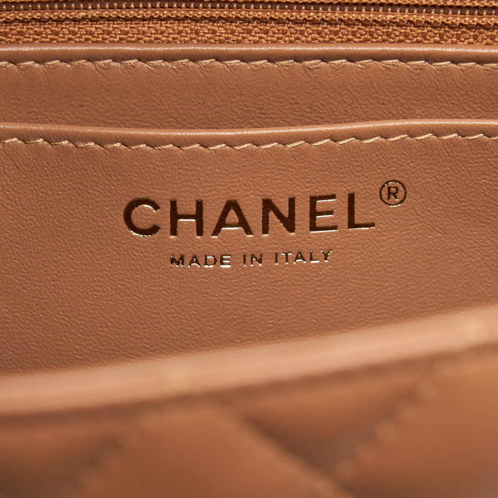 Chanel 22s Mini Rectangular Bag Lambskin Caramel L