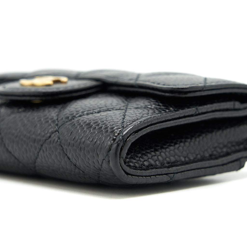 Chanel Classic flap card holder Caviar black