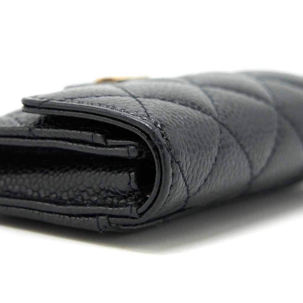 Chanel Classic flap card holder Caviar black