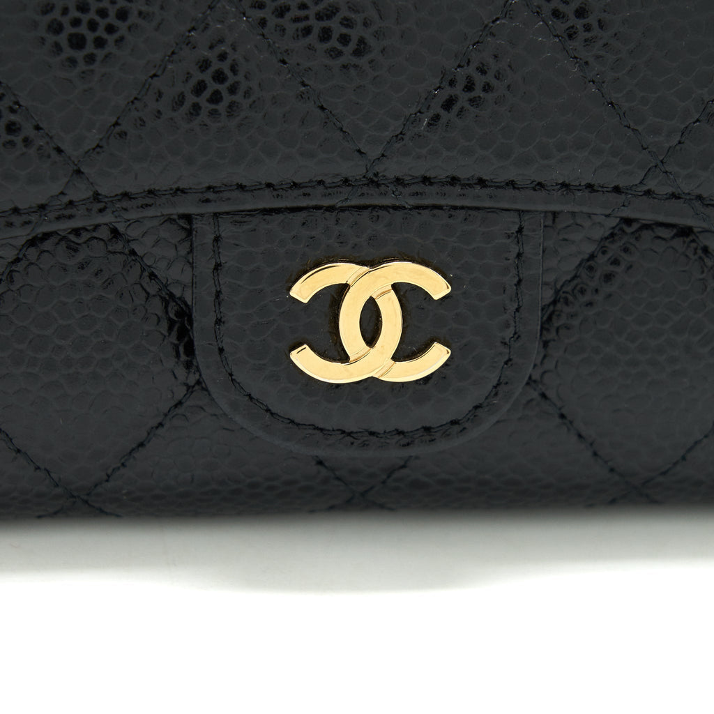Chanel Classic flap card holder Caviar black