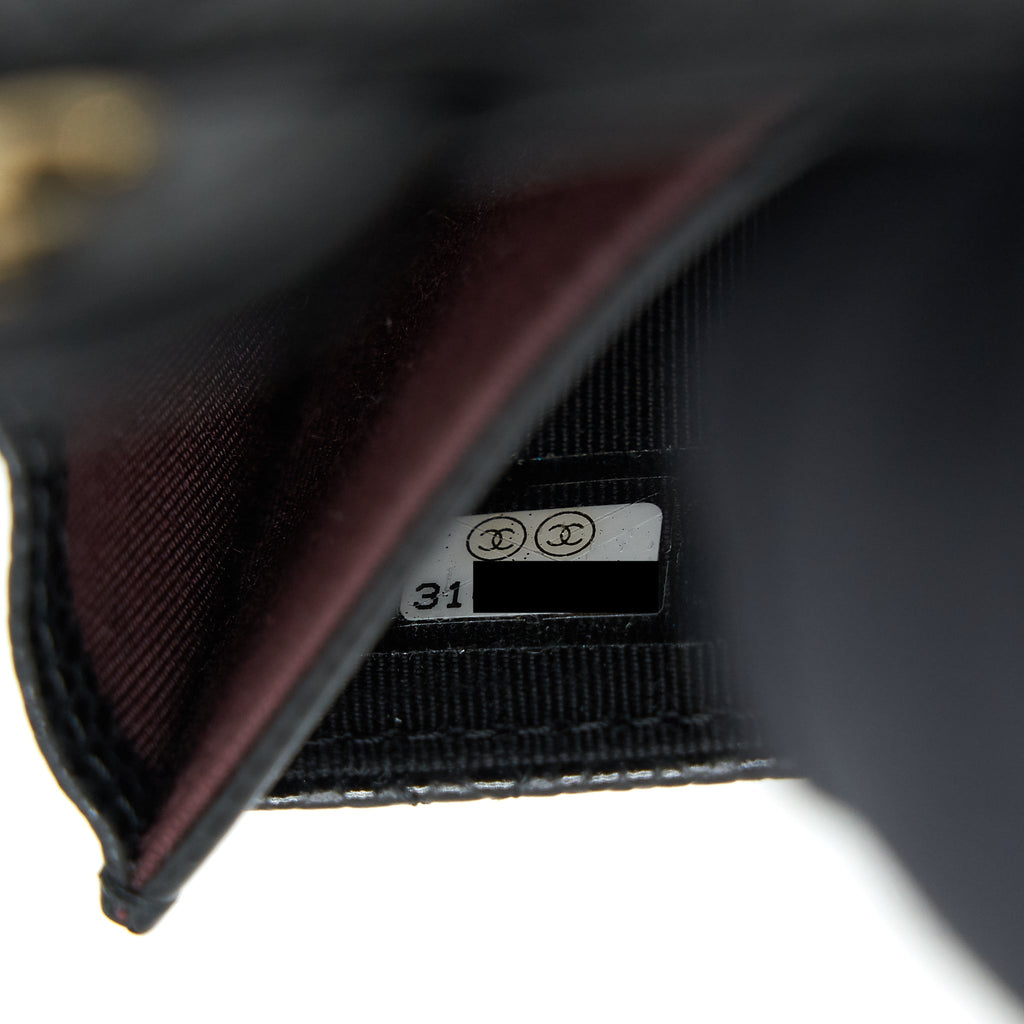 Chanel Classic flap card holder Caviar black