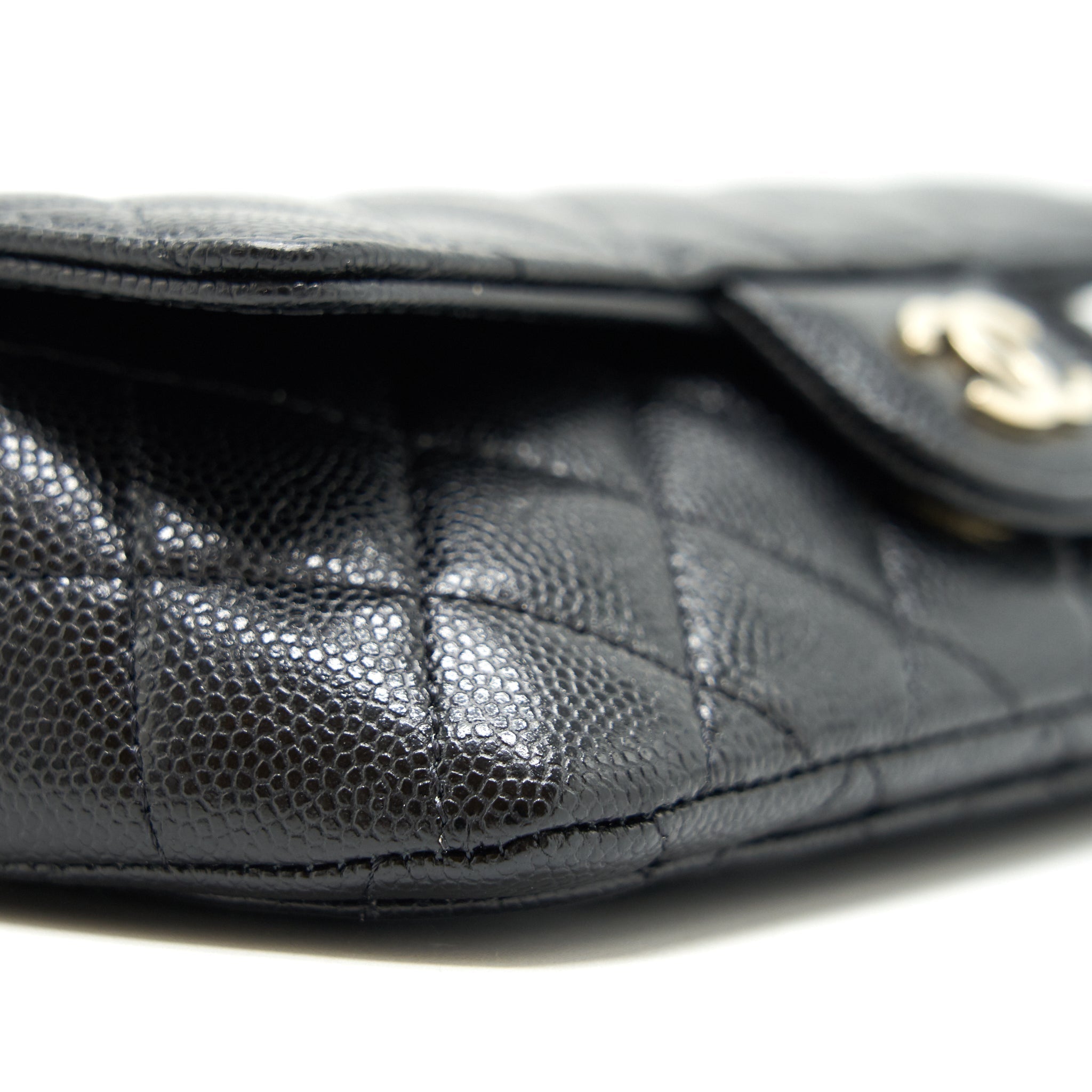 Chanel mini Glass case bag caviar black L