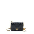 Chanel Pearl Crush Mini Square Lambskin Black Brushed