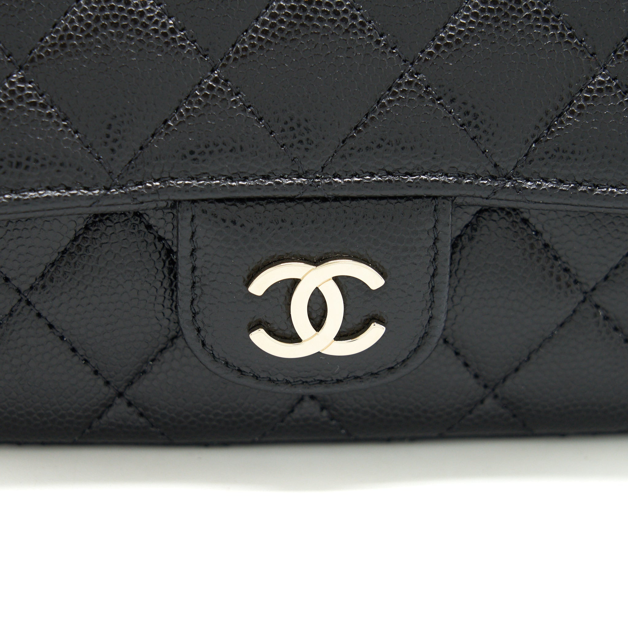 Chanel mini Glass case bag caviar black L