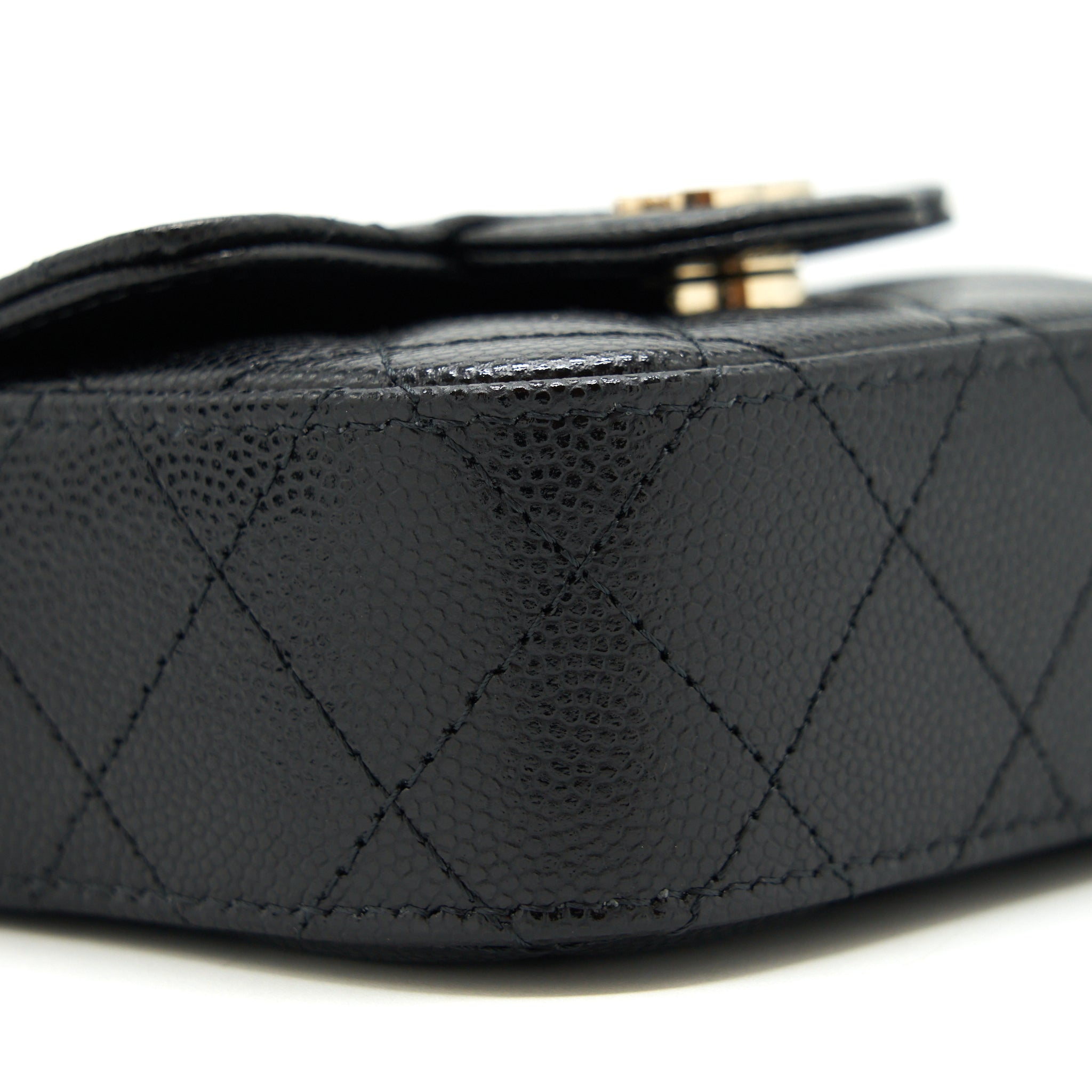 Chanel mini flap Vanity with Chain Caviar black L