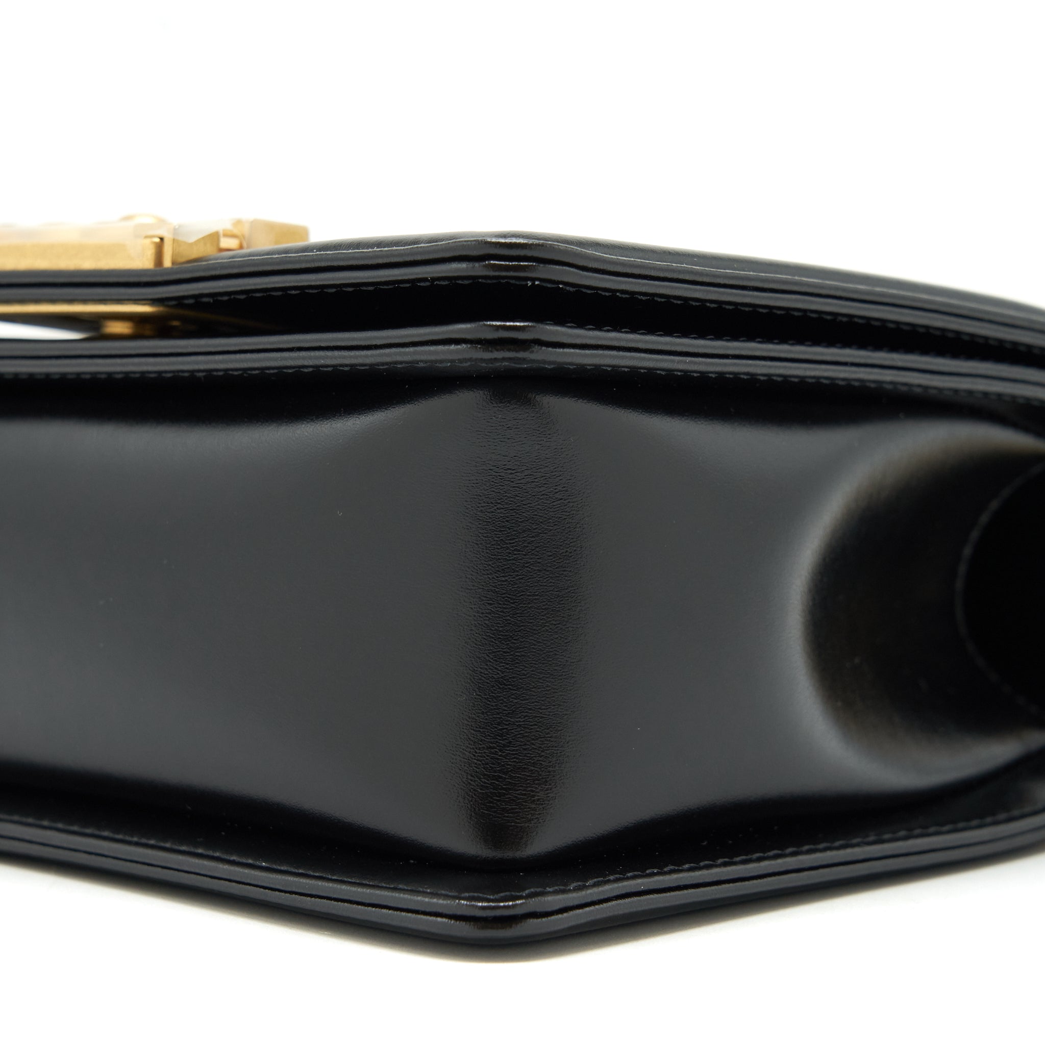Chanel 22P Mini Boy chain handbag Calfskin black