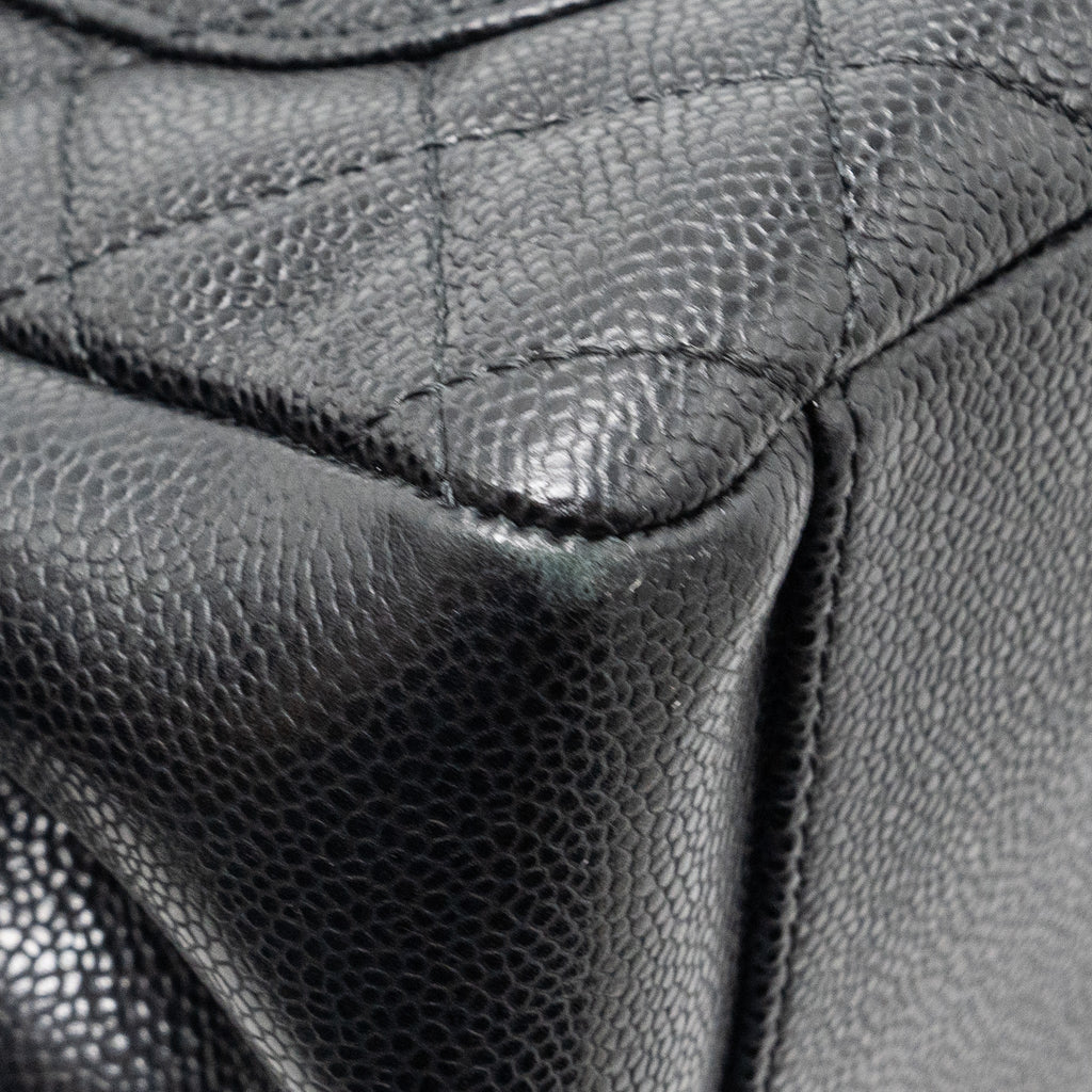 Chanel grand shopping tote bag caviar Black