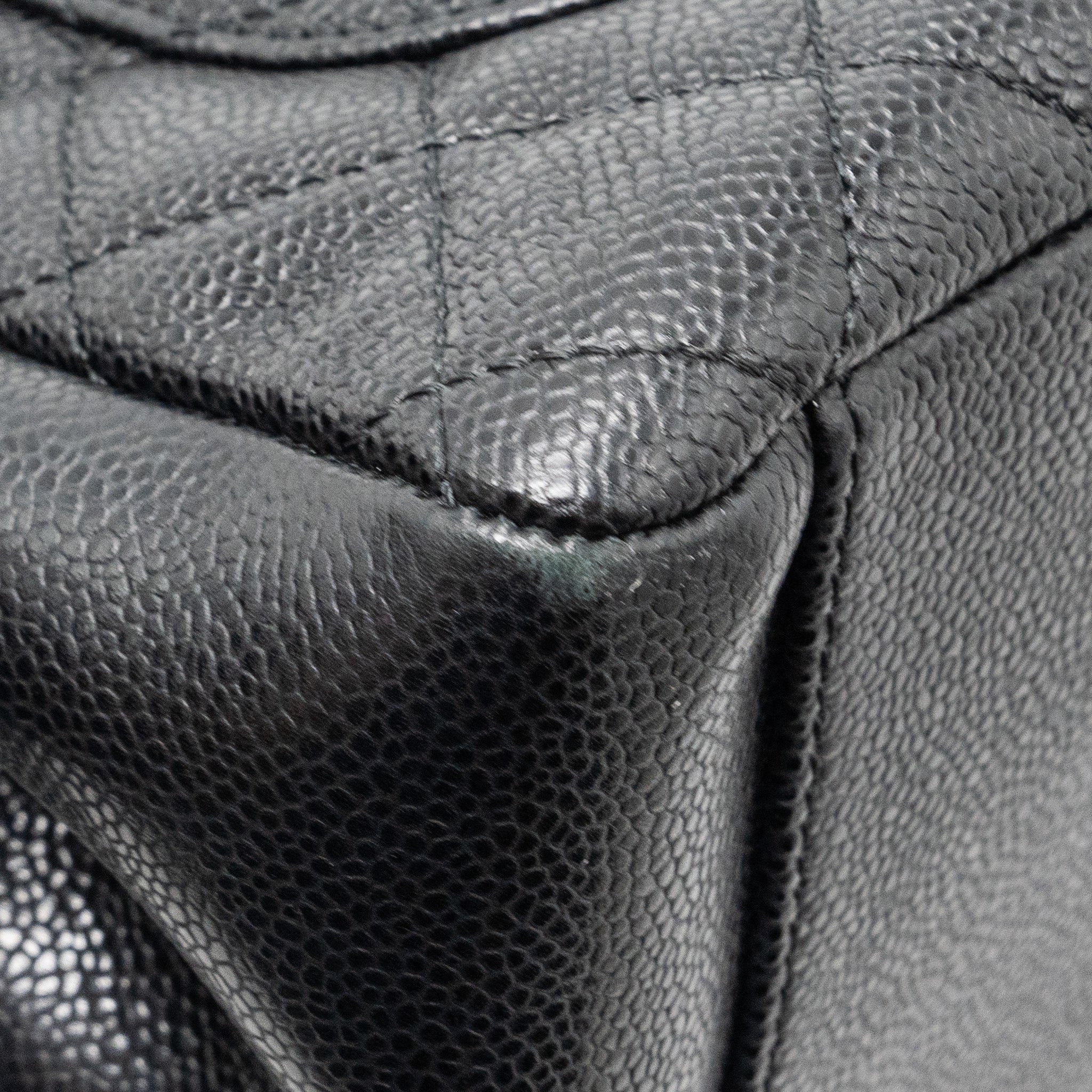 Chanel grand shopping tote bag caviar Black