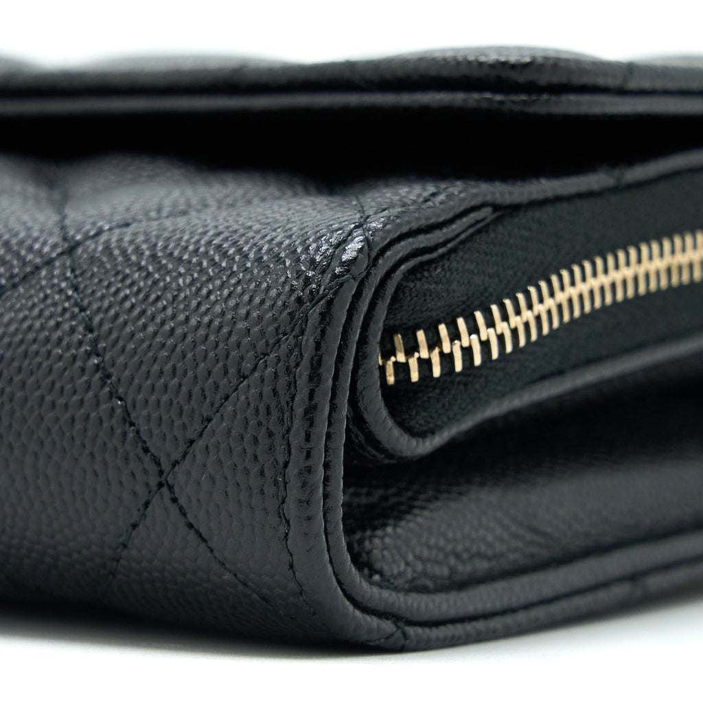 Chanel 3 in 1 Wallet on Chain Caviar Black L