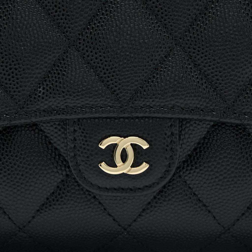 Chanel 3 in 1 Wallet on Chain Caviar Black L