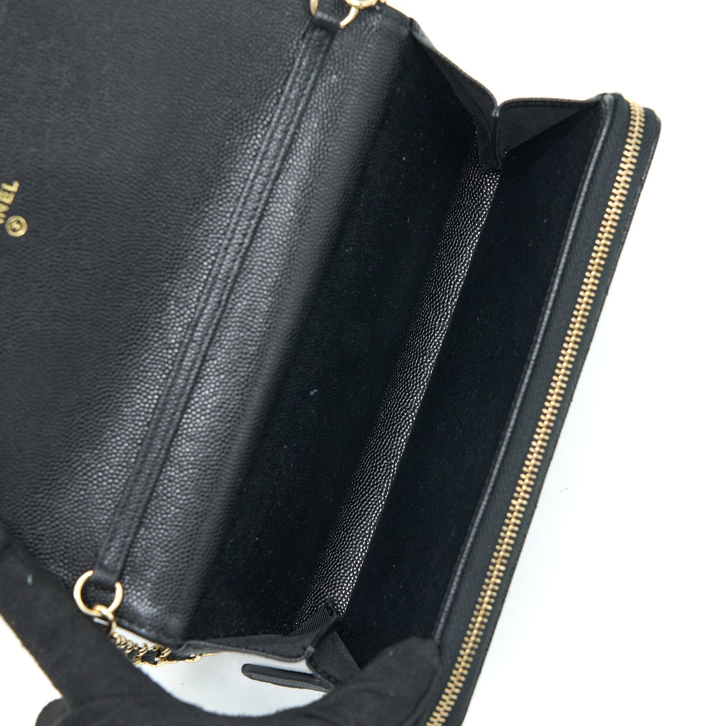 Chanel 3 in 1 Wallet on Chain Caviar Black L
