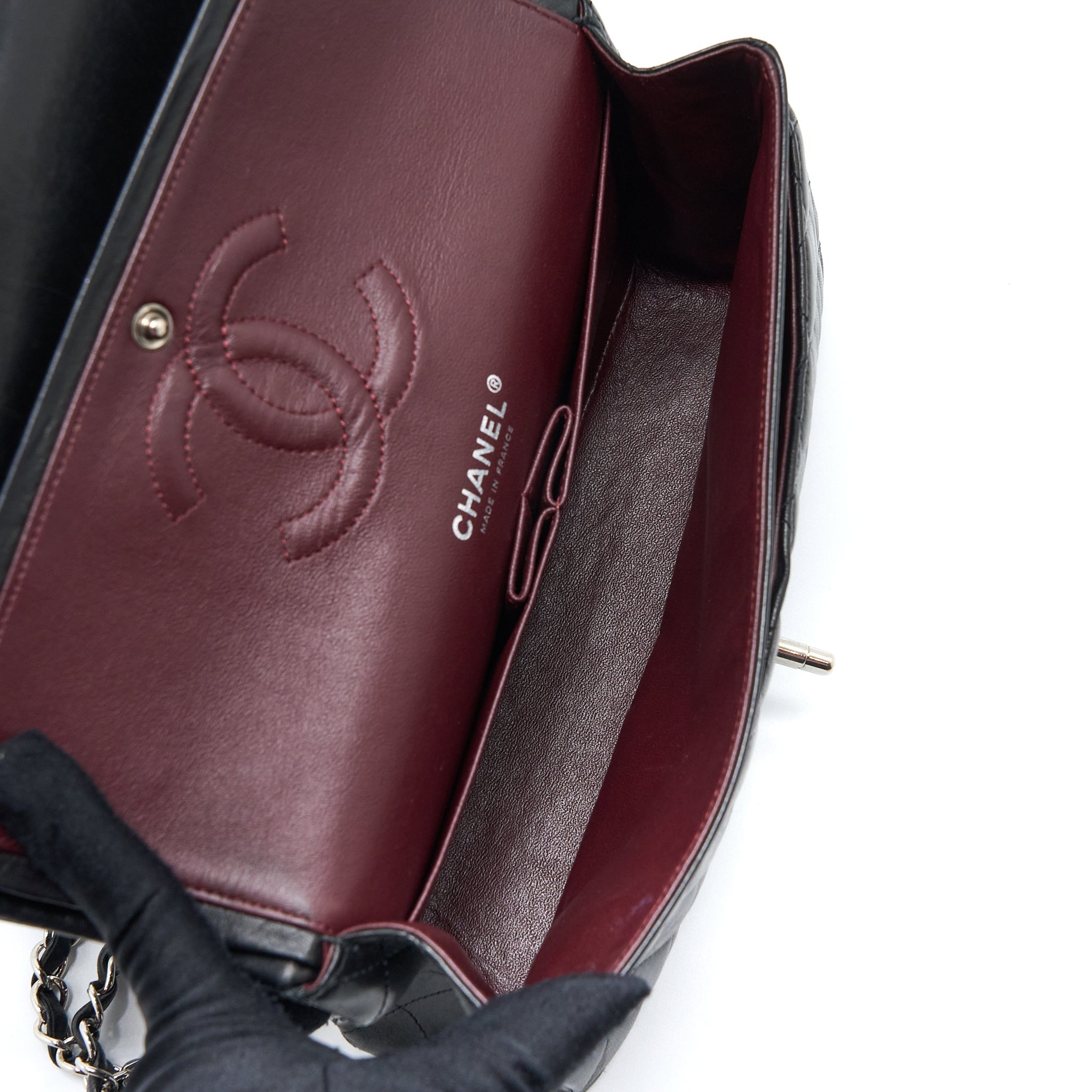 Chanel Medium Classic Double Flap Bag Lambskin Black