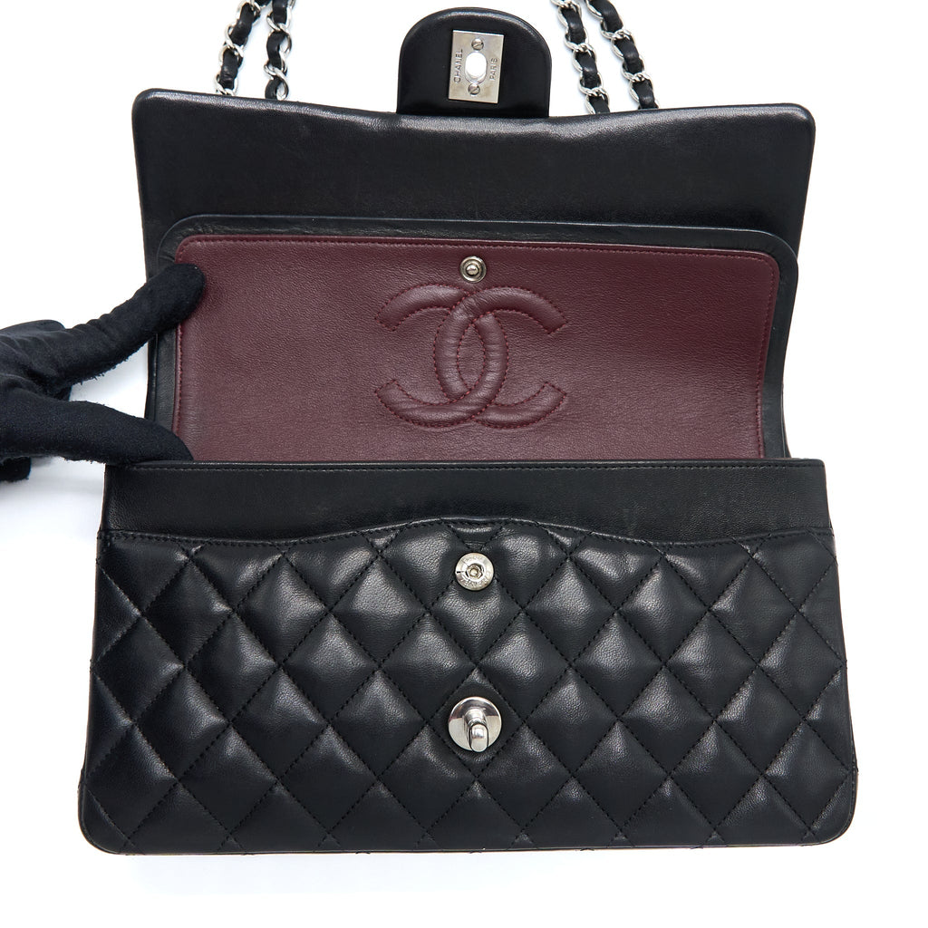 Chanel Medium Classic Double Flap Bag Lambskin Black