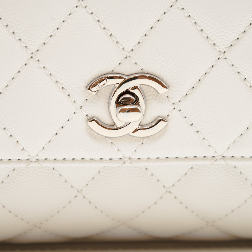 Chanel Small Coco handle Caviar White L