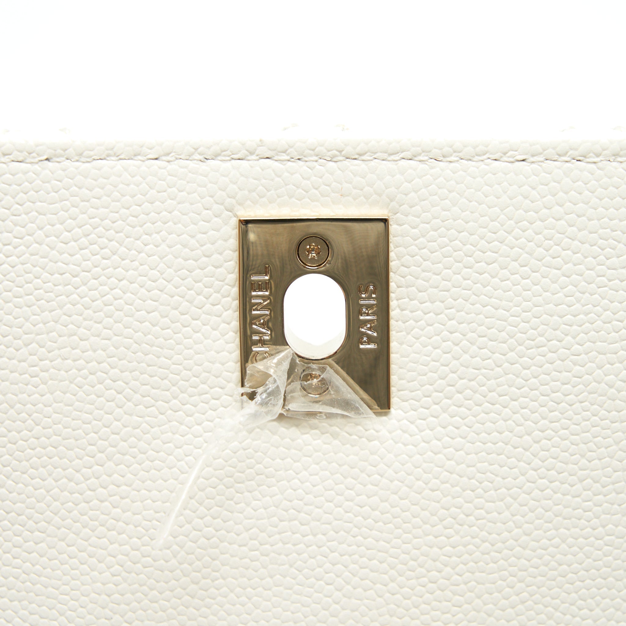 Chanel Small Coco handle Caviar White L