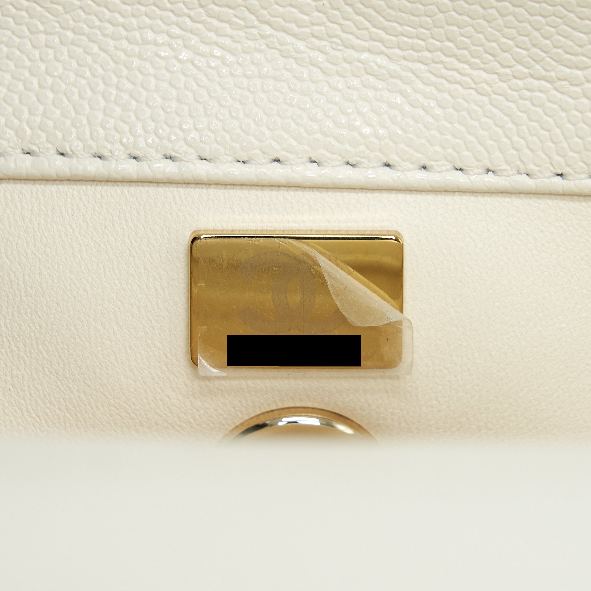 Chanel Small Coco handle Caviar White L