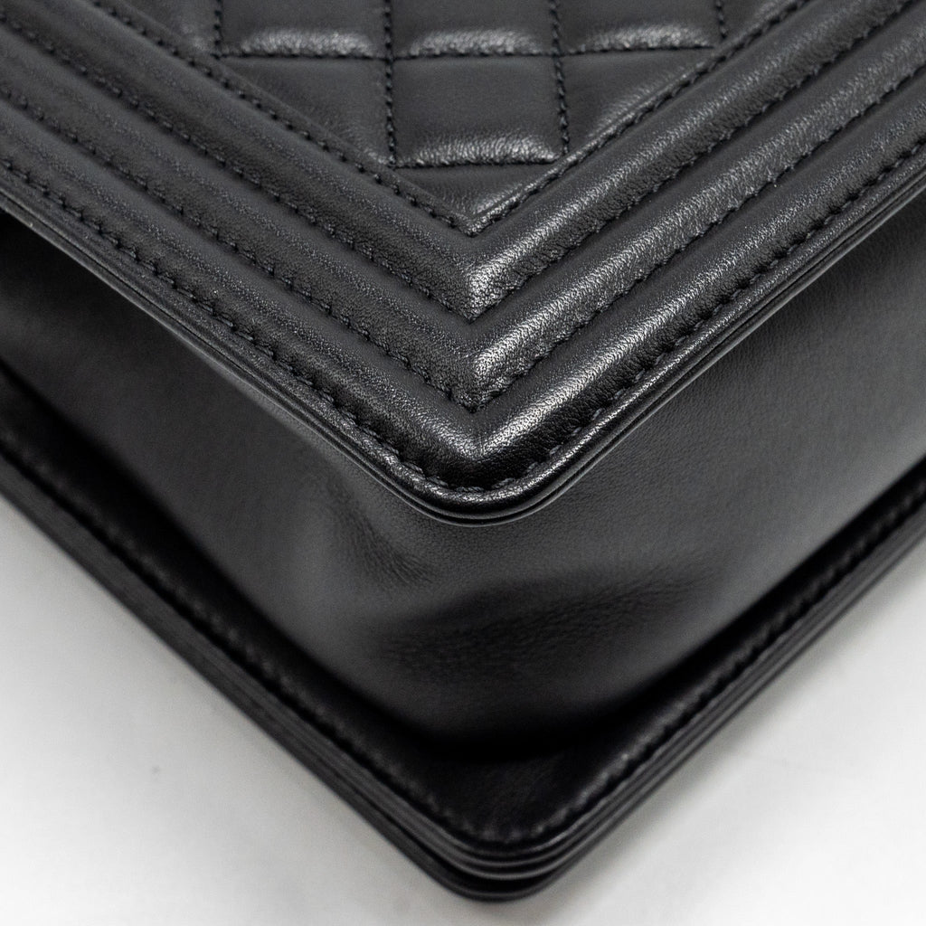 Chanel Medium Boy Bag Calfskin Black