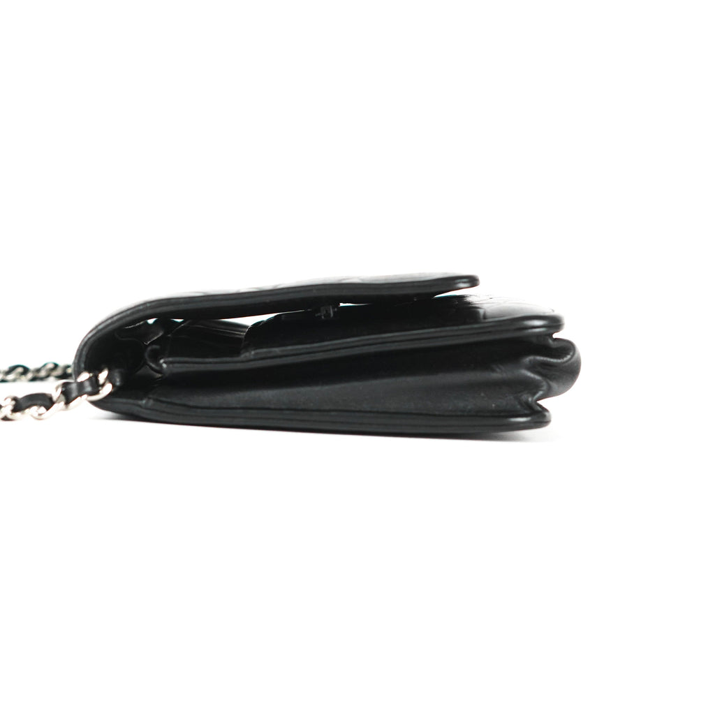 Chanel Camelia Wallet on Chain Black