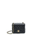 Chanel Mini Square Flap Bag Lambskin Black  (Microchip)