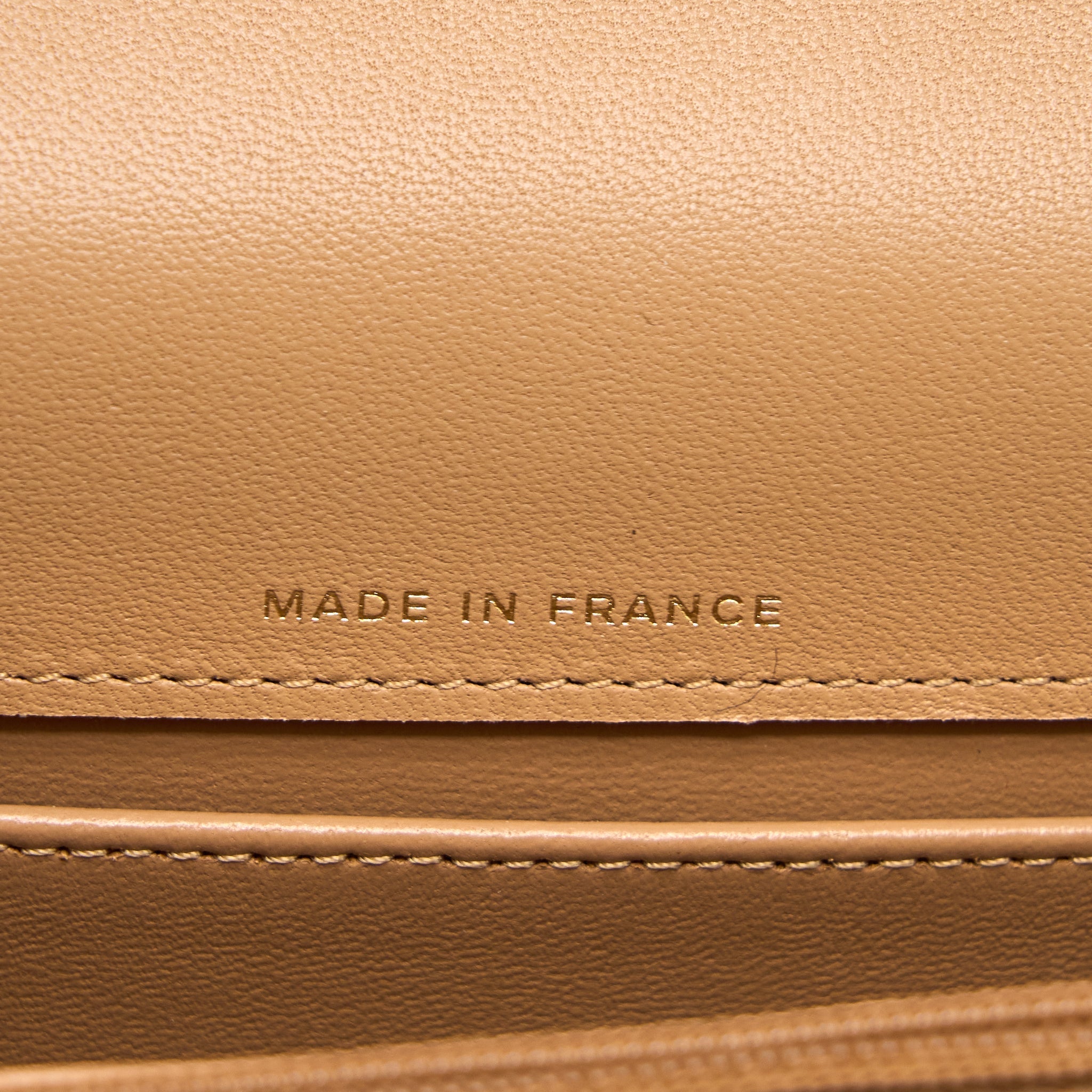 Chanel Top Handle Mini Flap Bag with Chain Lambskin Caramel L (Microchip)