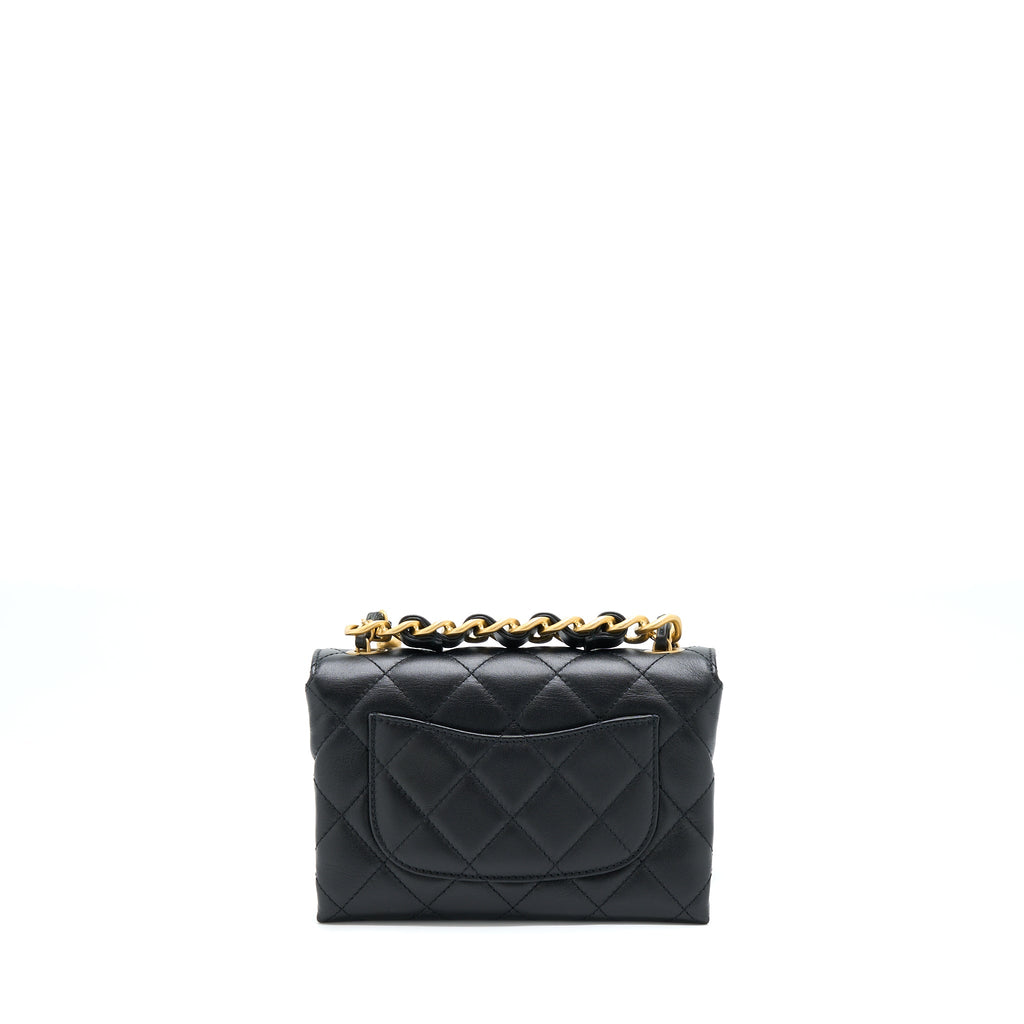 Chanel 22S Seasonal Flap Bag Calfskin Black Brushed