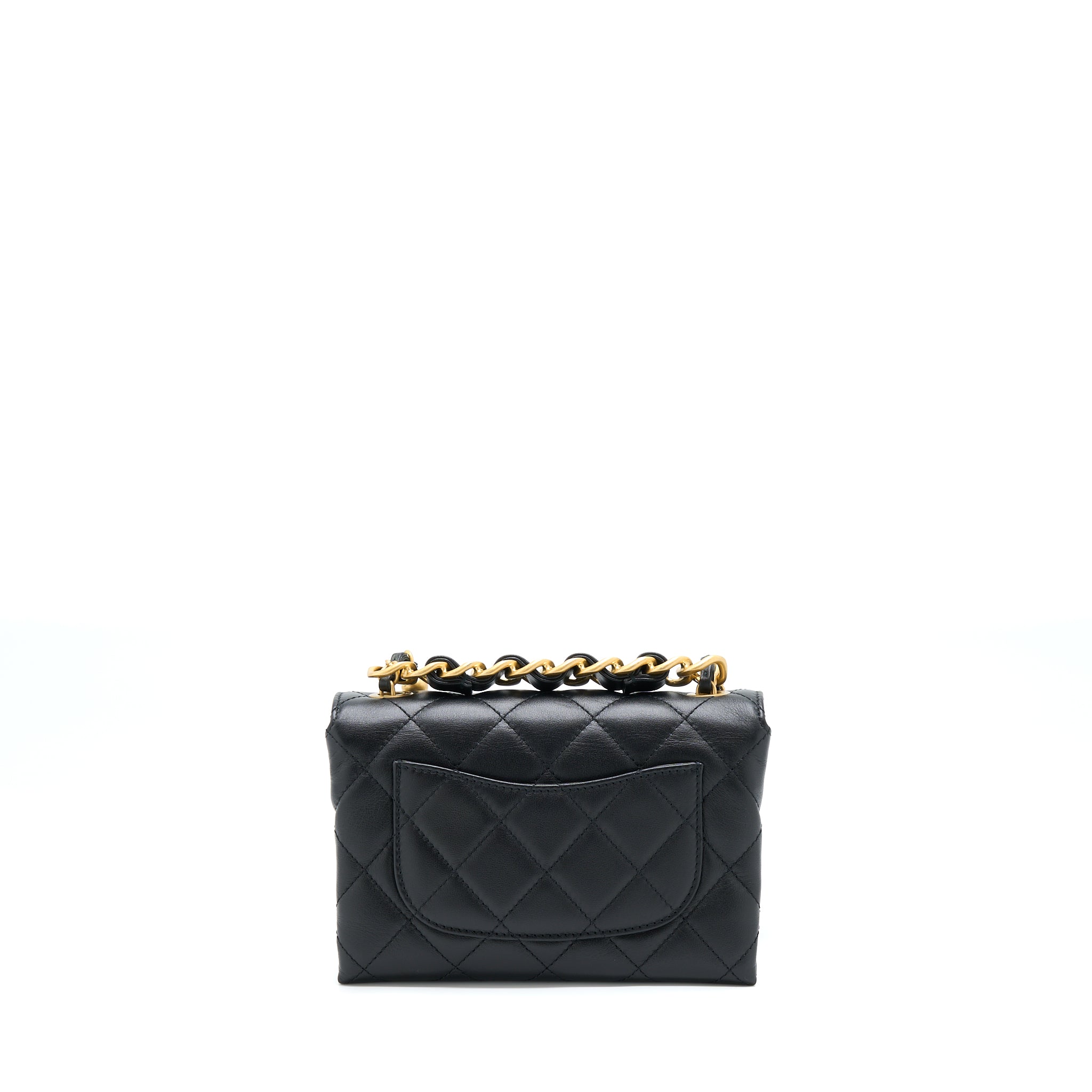 Chanel 22S Seasonal Flap Bag Calfskin Black Brushed