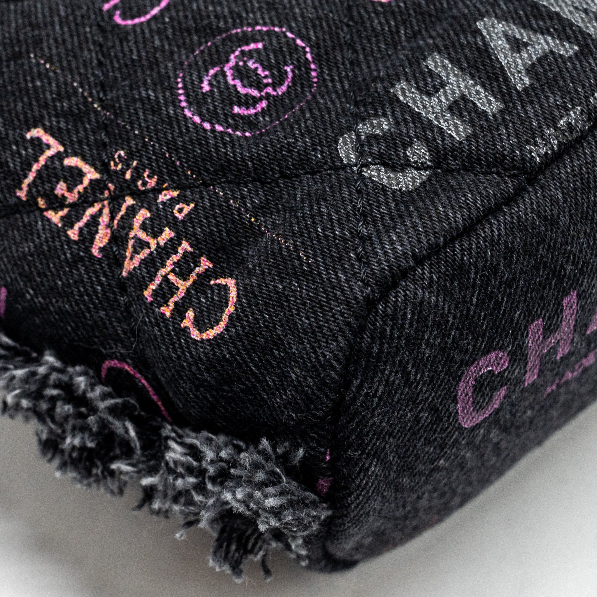 Chanel Small Bucket Bag Denim Black L (Microchip)