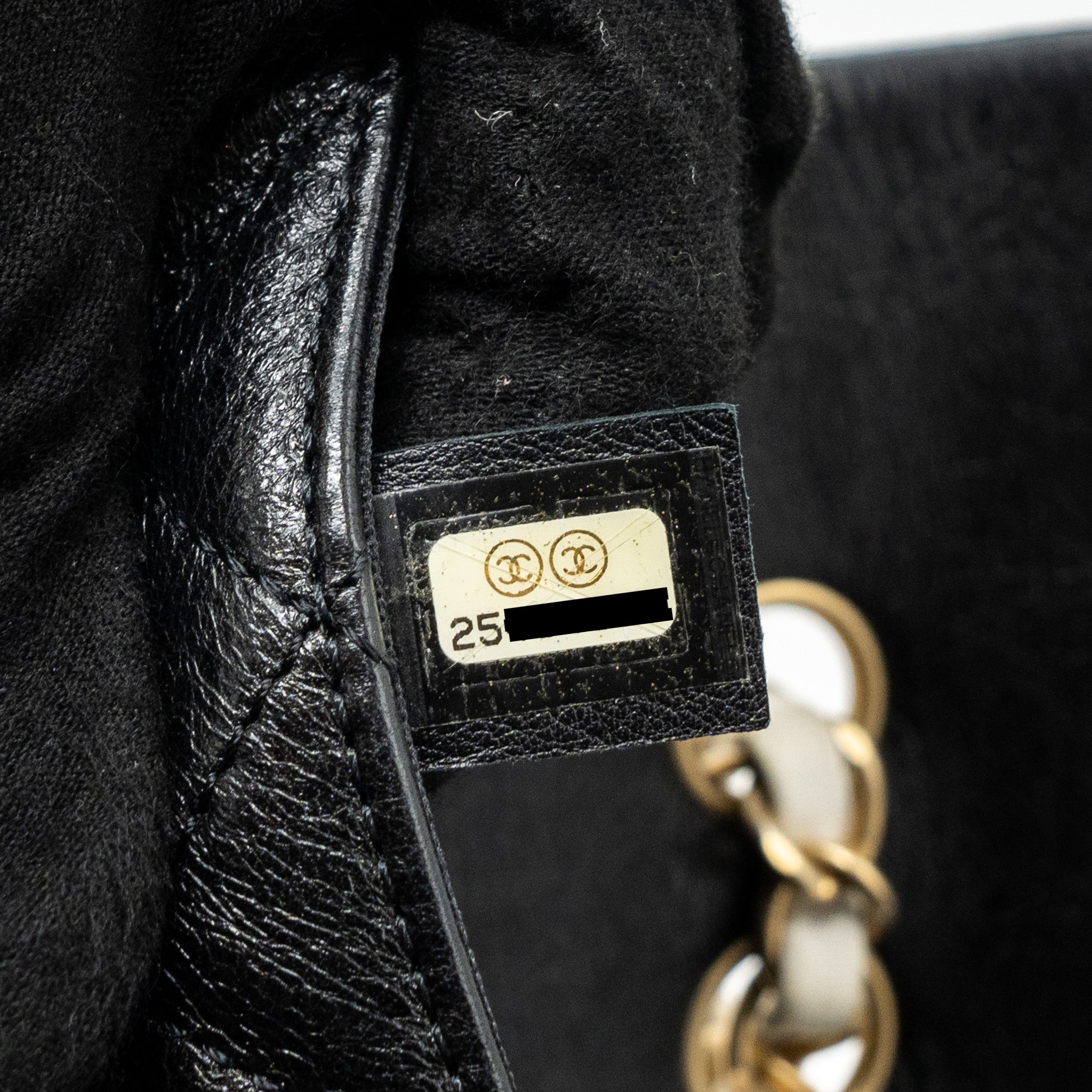 Chanel Quilted Flap Bag Lambskin White/ Black