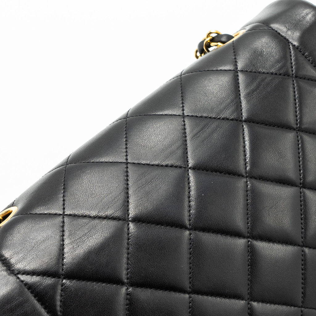 Chanel Vintage Diana Flap Bag Lambskin Black