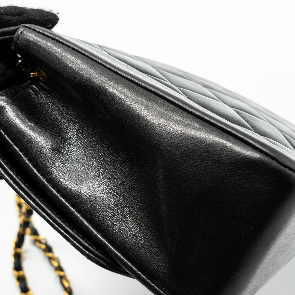 Chanel Vintage Diana Flap Bag Lambskin Black
