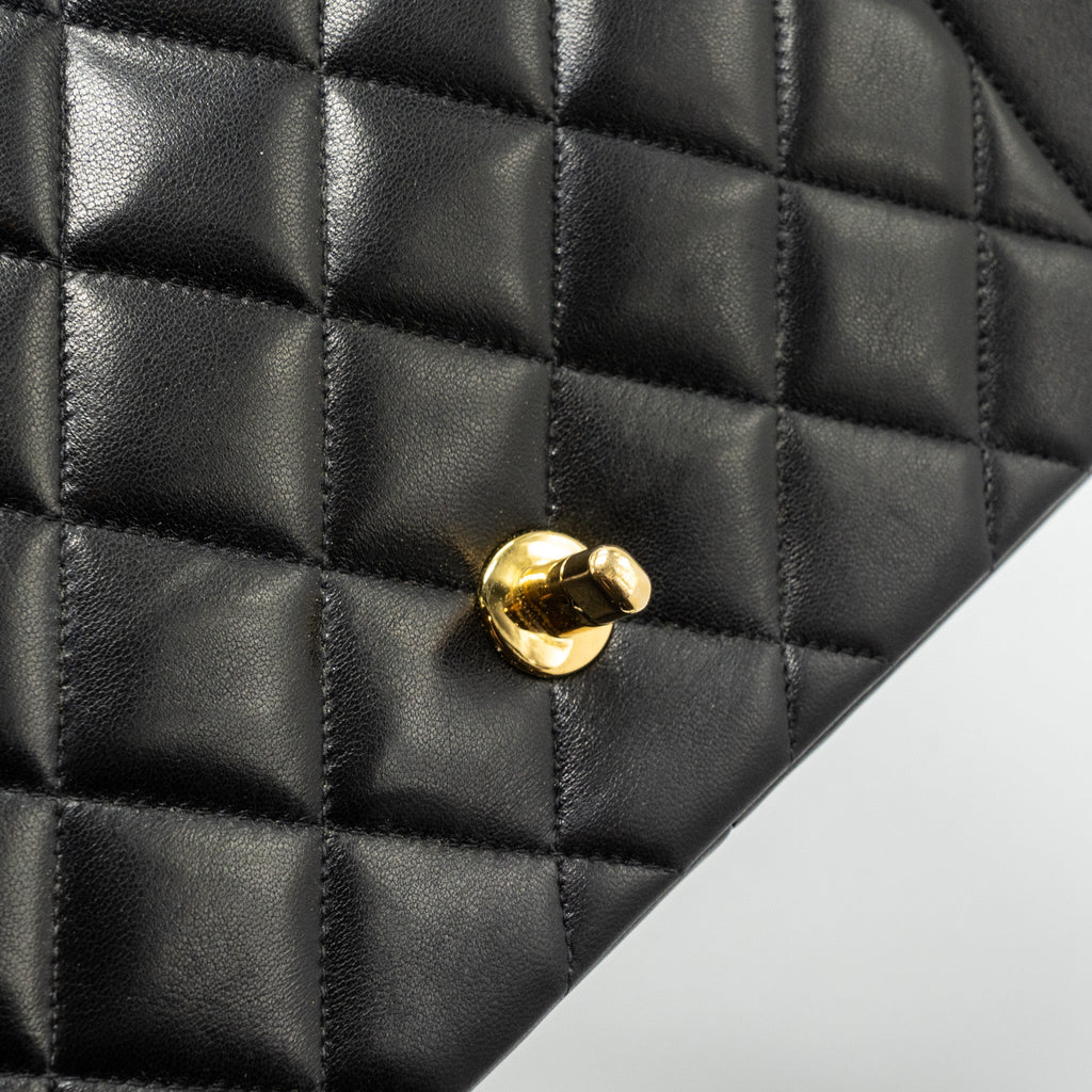 Chanel Vintage Diana Flap Bag Lambskin Black