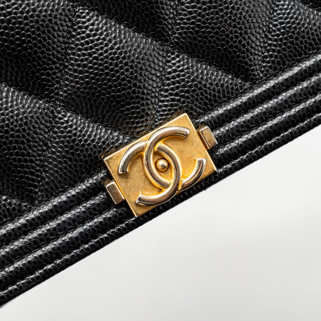 Chanel Boy Wallet on Chain Caviar BLack