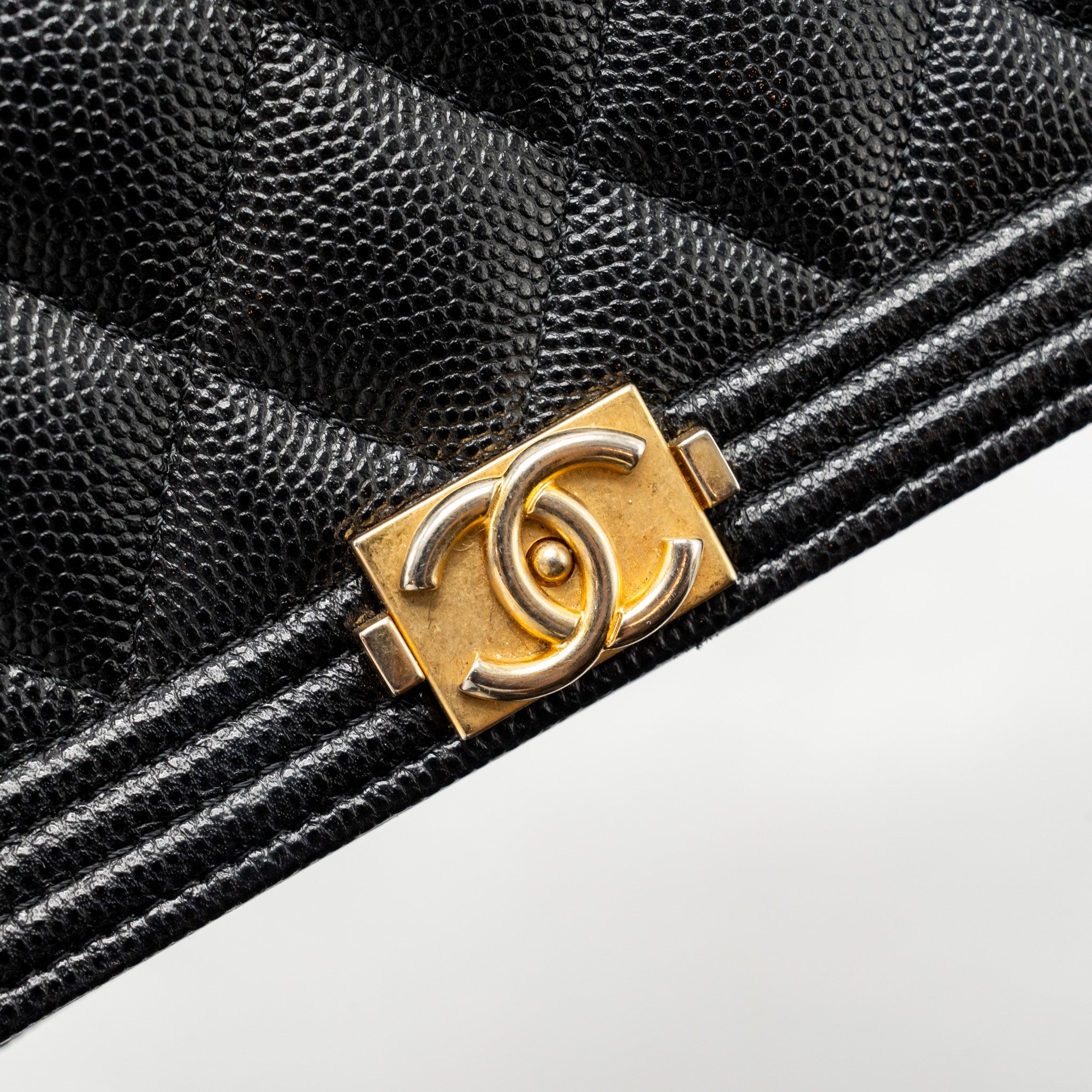 Chanel Boy Wallet on Chain Caviar BLack