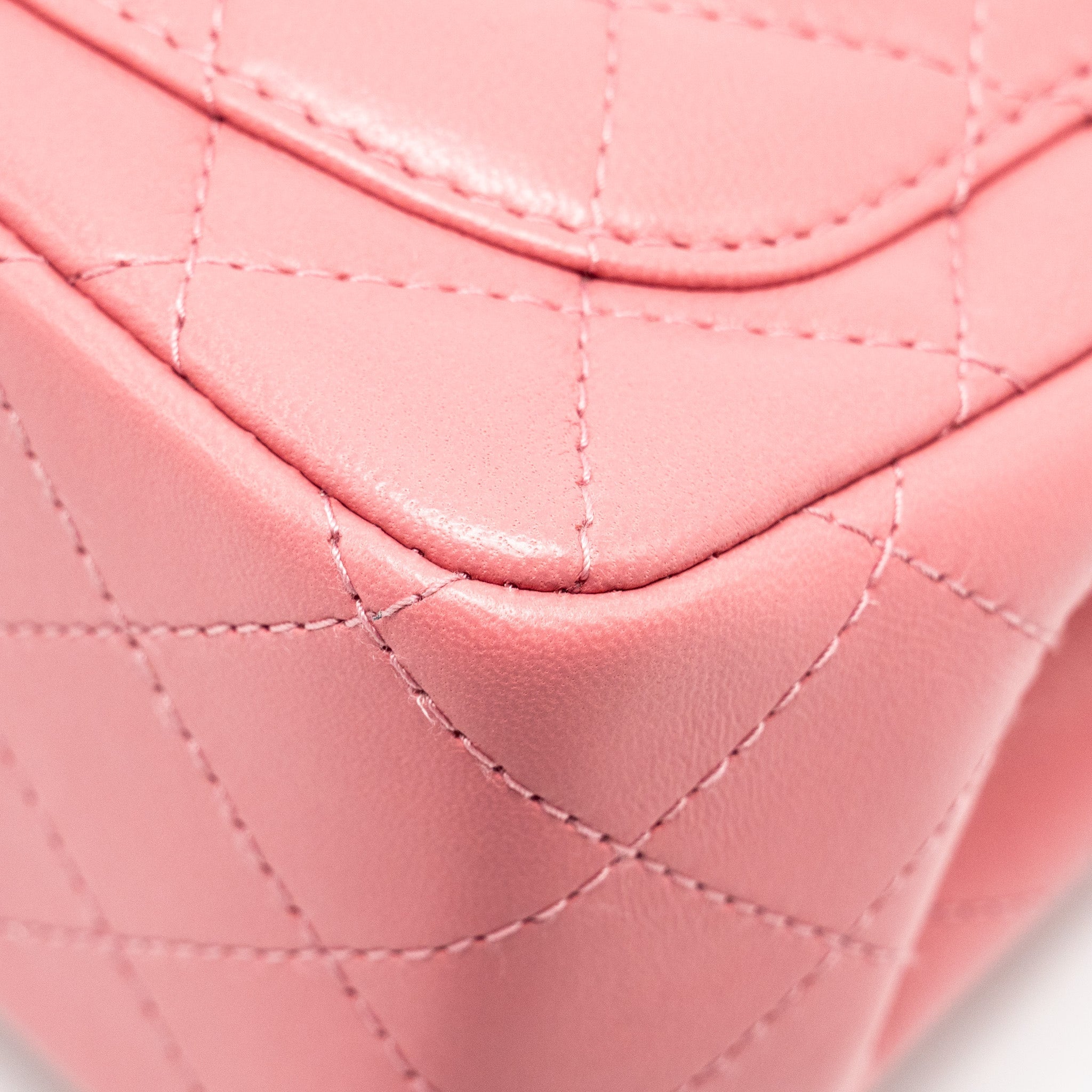 Chanel Mini Square Flap Bag Lambskin PInk L (Microchip)